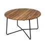 Grythyttan - 9A 120 Table de jardin Ø 120 cm, teck naturel / noir