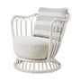 Gubi - Grace Outdoor Lounge Chair, alabaster white / blanc (Leslie 006) / stripe (Leslie 020)