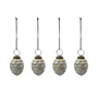 House Doctor - Cone Ornements, Ø 4 cm, argent antique, (set de 4)