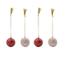 House Doctor - Mach Ornement, Ø 4 cm, rouge / rose (set de 4)