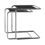 Thonet - JS. THONET a personal Interpretation by Jil Sander B 97 Serious Set de table d'ensemble, Glossy Titan / Marbre Nero Marquina (set de 2)