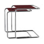 Thonet - JS. THONET by Jil Sander B 97 Serious Set de table d'ensemble, Glossy Titan / high-gloss graphite ruby red (set de 2)