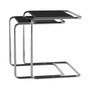 Thonet - JS. THONET a personal Interpretation by Jil Sander B 97  Serious Set de table d'ensemble, Glossy Titan / high-gloss graphite black (set de 2)