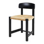 Gubi - Chaise Daumiller, noir-brun / nature