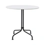 Gubi - Table de bistrot Carmel, 75 x 75 cm, noir / clam white