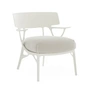 Kartell - A.I. Outdoor Lounge Chair, blanc / blanc-beige (tissu Twill)