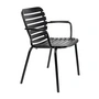 Zuiver - Vondel Chaise de jardin avec accoudoirs, noir