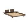 Karup - Social Lit avec dossier et 2 tables de nuit, 140 x 200 cm, pin carob brown