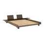 Karup - Social Lit avec dossier et 2 tables de nuit, 160 x 200 cm, pin carob brown