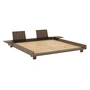 Karup - Social Lit avec dossier et 2 tables de nuit, 180 x 200 cm, pin carob brown