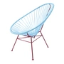 Acapulco Design - Acapulco Classic Chair, ICDMX_ST UNO, bleu clair / bordeaux 