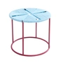 Acapulco Design - The Side Table, mesita, ICDMX_1, bleu clair / bordeaux