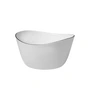 Broste Copenhagen - Salt Plat de service, Ø 24 x 13 cm, blanc / noir