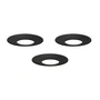 Stoff Nagel - Manchette pour bougie, Ø 2,85 cm, noir (set de 3)