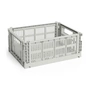 HAY - Colour Crate Corbeille M, 34,5 x 26,5 cm, grise, recycled