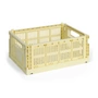 HAY - Colour Crate Panier M, 34,5 x 26,5 cm, jaune clair, recycled