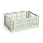 HAY - Colour Crate Panier M, 34,5 x 26,5 cm, mint, recycled