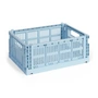 HAY - Colour Crate Corbeille M, 34,5 x 26,5 cm, soft blue, recycled