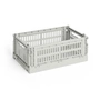 HAY - Colour Crate Corbeille S, 26,5 x 17 cm, grise, recycled