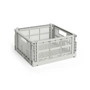 HAY - Colour Crate Corbeille Square M, 29,5 x 29,5 cm, grise, recyclée