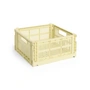 HAY - Colour Crate Corbeille Square M, 29,5 x 29,5 cm, jaune clair, recyclée
