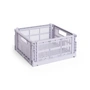 HAY - Colour Crate Corbeille Square M, 29,5 x 29,5 cm, lavande, recyclée