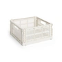 HAY - Colour Crate Corbeille Square M, 29,5 x 29,5 cm, blanc cassé, recyclée