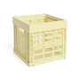 HAY - Colour Crate Corbeille Cube, 29,5 x 29,5 cm, jaune clair, recyclée