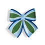 & klevering - Ribbon Coupe décorative, 22 x 22 cm, bleu / vert