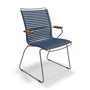 HOUE - CLICK Outdoor Dining fauteuil à haut dossier, bleu foncé