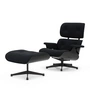 Vitra - Lounge Chair & Ottoman, noir, châtaignier noir, nubia, anthracite / noir (nouvelles dimensions)