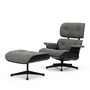 Vitra - Lounge Chair & Ottoman, noir, châtaignier noir, Nubia, salt'n pepper (nouvelles dimensions)