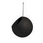 AYTM - Globe Pot de fleurs suspendu Ø 17 cm, noir / noir
