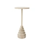 AYTM - Solum table d'appoint Ø 32 x H 67 cm, sable / travertin