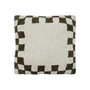 House Doctor - Chess Taie d'oreiller, 50 x 50 cm, vert / blanc cassé