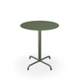 HOUE - Pico table de jardin, Ø 64 cm, piétement 4 étoiles, vert olive