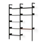 & Tradition - Rombe Configuration B Étagère avec plateau de bureau, placage noyer / anthracite / étagères anthracite