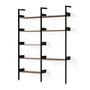 & Tradition - Rombe Configuration B Étagère avec plateau de bureau, placage noyer / anthracite / étagères placage noyer