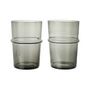 Ferm Living - Verre Boya, tall, 45 cl, gris fumé (set de 2)
