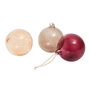 Ferm Living - Glass Baubles Boule de Noël, L, rouge rosé translucide (lot de 3)