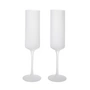 Ferm Living - Ripple Flûte à champagne, givrée (set de 2)