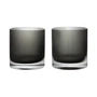 Ferm Living - Verre Ripple, smoked grey (set de 2)