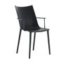 Kartell - H.H.H. Chaise avec accoudoirs, noir / mat