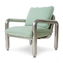 HKliving - Chrom -Fauteuil lounge, canvas menthe