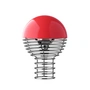 Verpan - Wire Lampe de table LED avec accu, Ø 18 cm, chrome / rouge