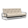 Innovation Living - Lomira Classic Canapé-lit, matelas nordique inclus, 140 x 200 cm (586 Phobos Latte)