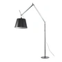 Artemide - Tolomeo Mega Lampadaire avec variateur, abat-jour en satin, Ø 36 cm, noir