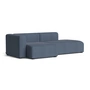 HAY - Mags Sofa 2,5 places, combinaison 3, accoudoir à gauche / blue grey ( Turf ) (patins en feutre)