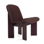 HAY - Chisel Lounge Chair, hêtre dark bordeaux / dark bordeaux (Remix 373)