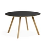 HAY - Copenhague CPH25 2. 0 Table Ø 120 cm, chêne laqué / linoléum noir